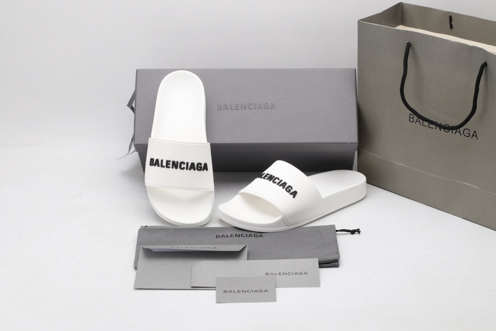 BLG Rubber Slides White