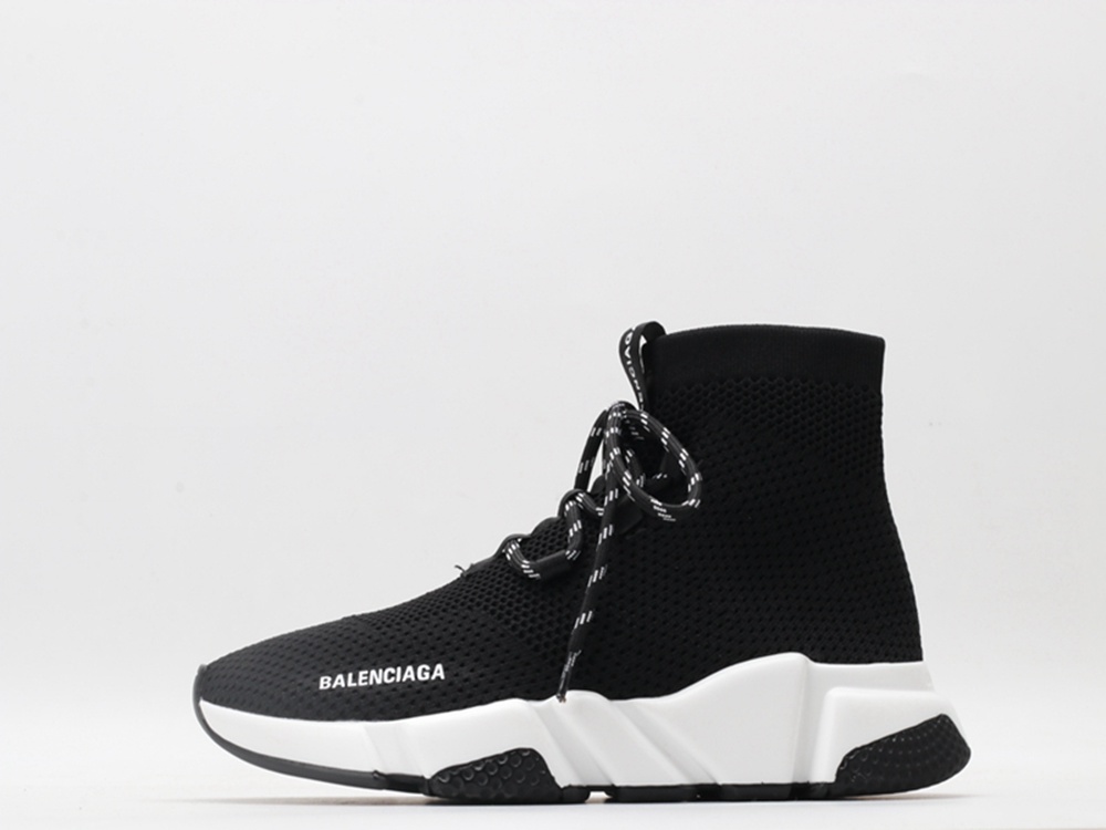 BLG Lace-up Knit Sock Black