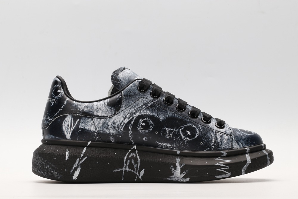 AMQ black oversized sneakers