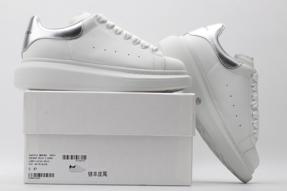 AMQ oversized sneakers with siL*Ver heel
