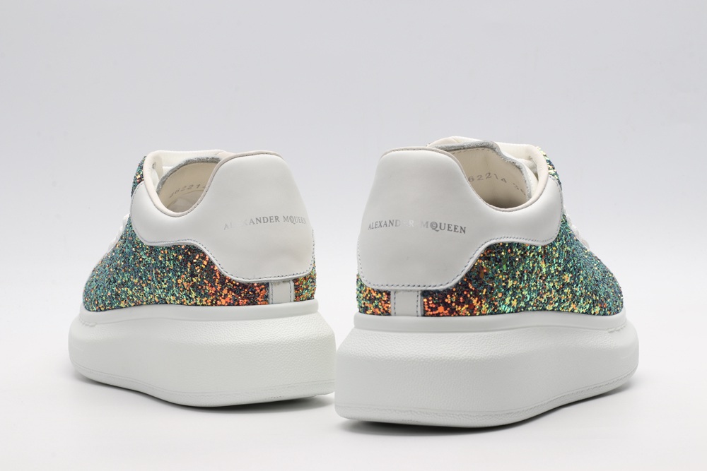 AMQ Shell glitter lace-up sneaker