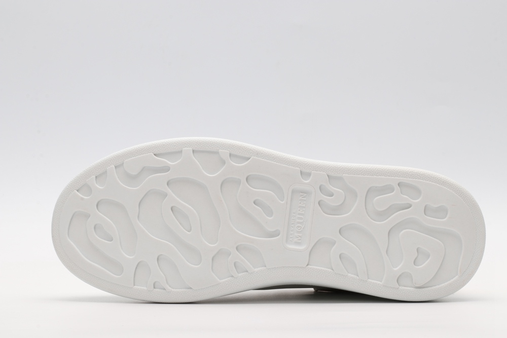 AMQ 40MM LEATHER & METALLIC LEATHER SNEAKERS