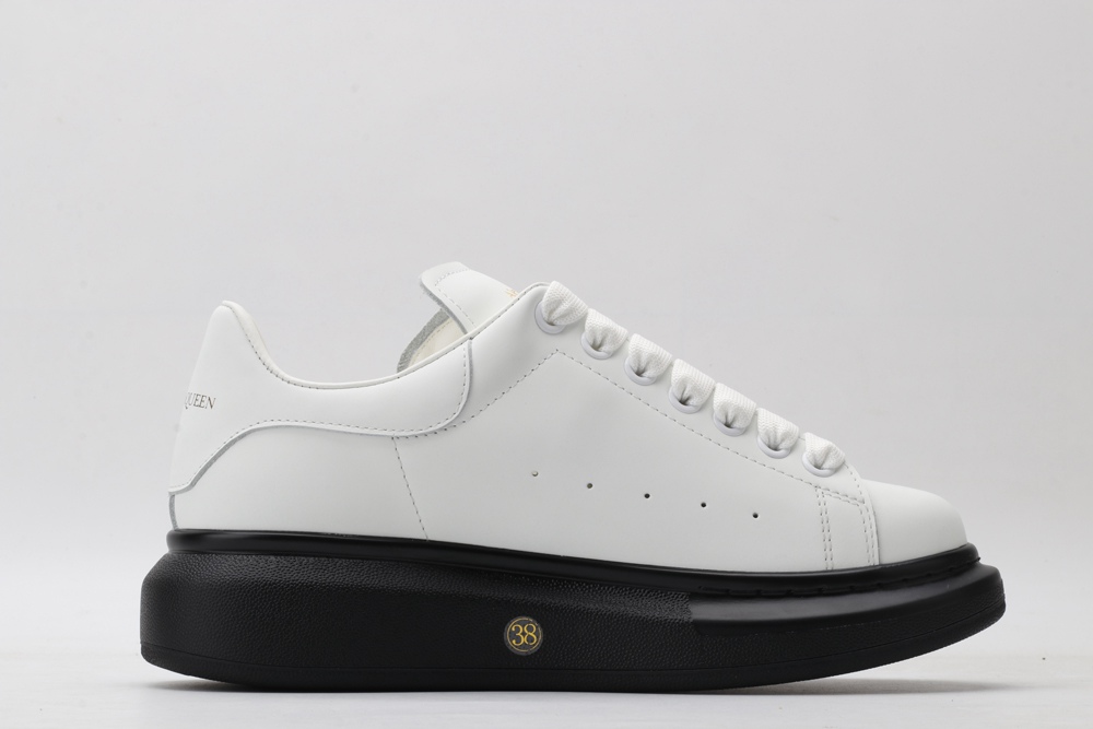 AMQ White & Black Oversized Sneakers