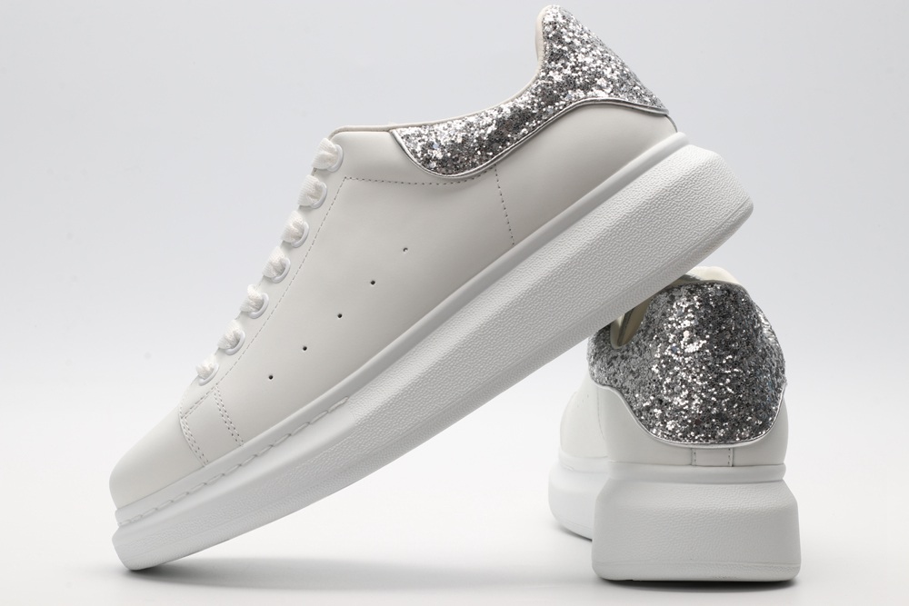 AMQ oversized sneakers with siL*Ver heel