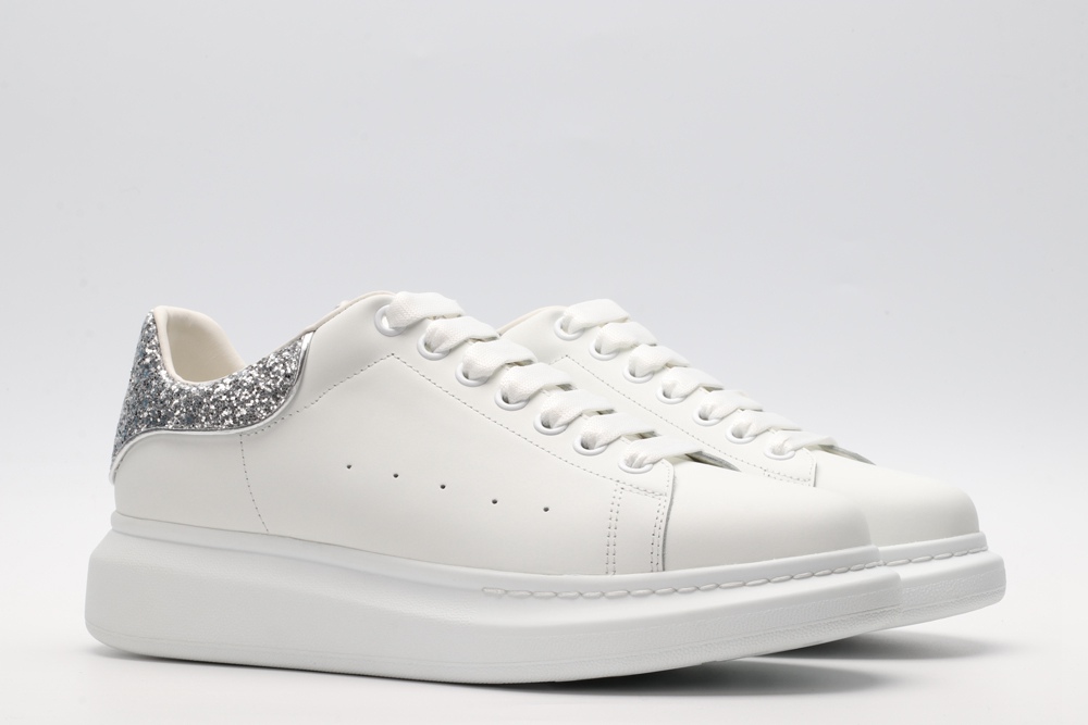 AMQ oversized sneakers with siL*Ver heel