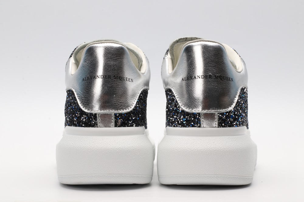 AMQ Shell glitter lace-up sneaker